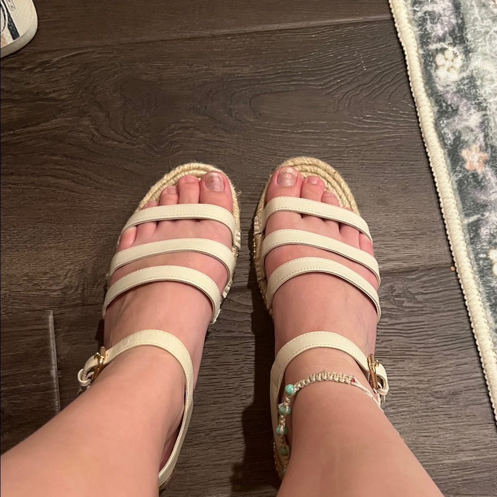 Chic Cream Espadrille Sandals